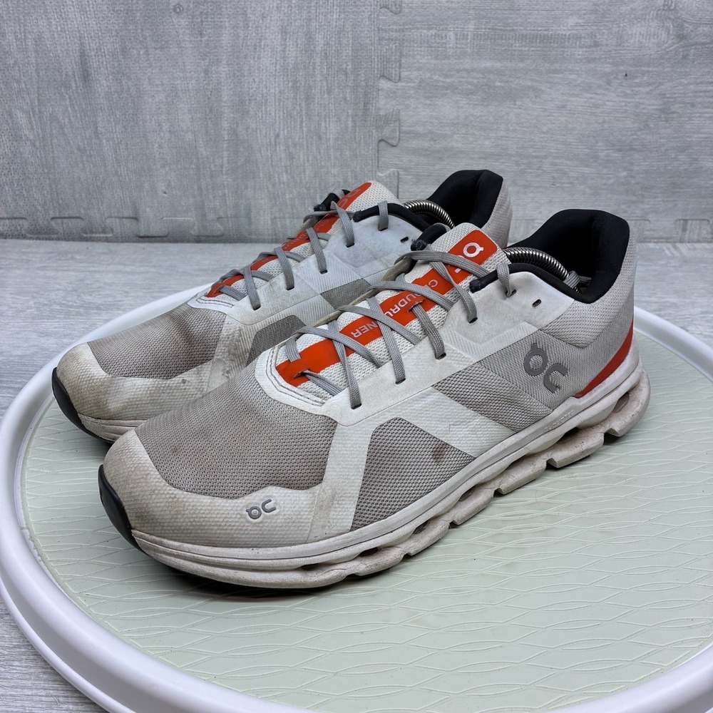 On Cloudrunner 2 Running Shoes Mens Size‎ 11.5 White Sand Road Running Sneakers